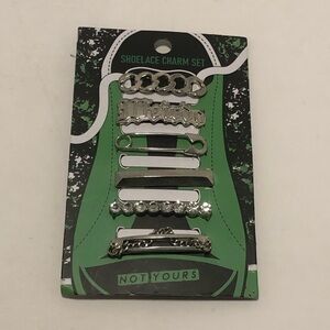 Silver Shoelace Charm Set